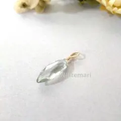 【匿名配送】グリーン アメジスト ネックレストップ 天然石