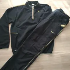 NIKE　ナイキ　ジャージセットアップ　野球　黒×金　L〜XLサイズ　スポーツ