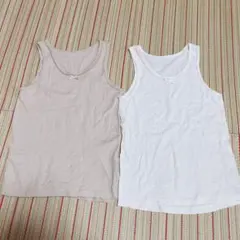 女の子 小学生 肌着 タンクトップ 2枚セット 130