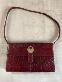 【コインケース付き】オールドGUCCI ハンドバッグ バーガンディ色