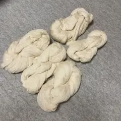 本日限定値下！綿コットン　かせ糸　40/2 生成り 230g×5かせセット送料込