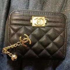 Chanel ノベルティブラックレザー 財布