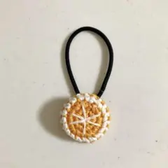 ハンドメイド　ヘアゴム オレンジ