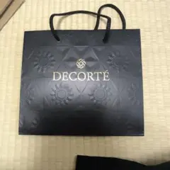 DECORTE エンボス加工 ショップ袋 中型 黒