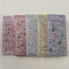 サンリオ第二弾　ボンボンドロップシール　　5種セット