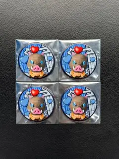 嘴平伊之助　缶バッジ　みに隊士　鬼滅の刃 4個セット