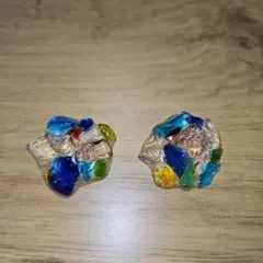 選べます！　ハンドメイド ガラス ピアス　イヤリング　琉球ガラス　海