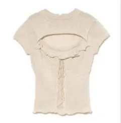 andmary Ami shirring logo tops white - メルカリ