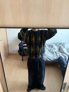 90s古着 柄ニット gx1000 Passport yardsale dime