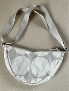 Uniqlo marimekkoコラボ　ラウンドミニショルダーバッグ　白xグレー