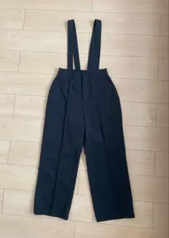 PMサイズ【１回着用のみ】Pierrot 2wayサスペンダーピンタックパンツ黒