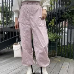 WEGO ドローコードナイロンパンツ　ピンクのサムネイル
