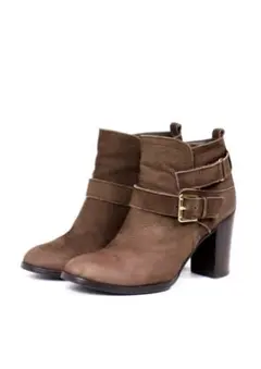 DIANA ダイアナ アンクルベルト付 ヌバックレザー ショートブーツ 22.5