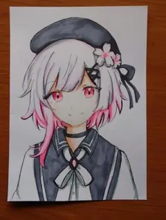 桜羽エマ 魔法少女ノ魔女裁判 まのさば　手描きイラスト　ファンアート