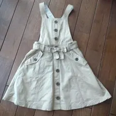 メゾピアノジュニア 150 ジャンパースカート ポンポネット