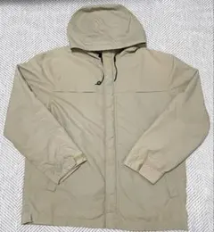 【90s】OLD UNIQLO ベージュ フード　マウンテンジャケット　紺タグL