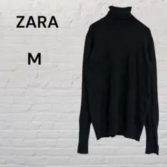 ZARA ザラ　ダークグレー タートルネック M ハイネック　ニットトップス
