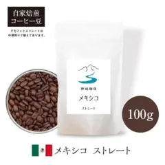 自家焙煎コーヒー豆 メキシコ ストレート 中深煎り 100gのサムネイル