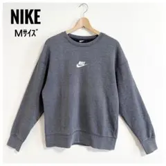 【メンズＭ】NIKE ナイキ スウェット トレーナー グレー 裏起毛 刺繍ロゴのサムネイル