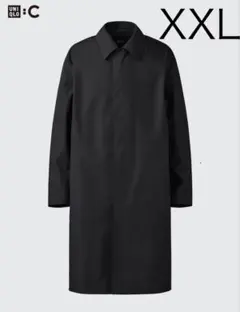 【新品】 ユニクロC ブロックテックステンカラーコート XXL ブラック