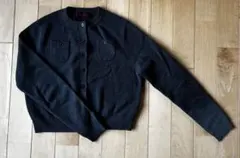 CABaN コットンカシミアクルーネックカーディガン　XS