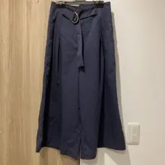 【美品】Te chichi ネイビー ワイドパンツ ベルト付き