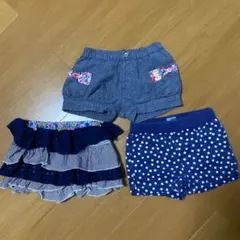 女の子 ショートパンツ　3点