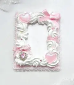 ホイップデコ　B8硬質トレカケース　ピンク　レース　ハート