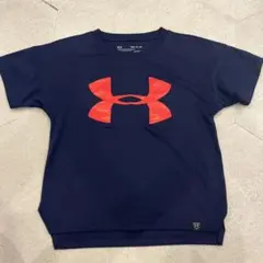 【used】アンダーアーマー ジュニアTシャツ 140 ネイビー/レッド