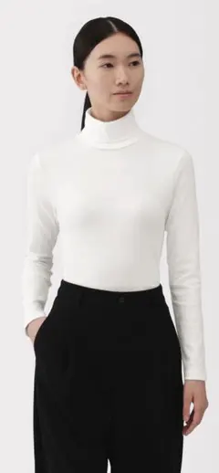 婦人　起毛フライス編みタートルネック長袖ＴシャツL