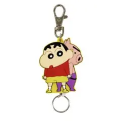 クレヨンしんちゃん　シネマパレード　リール付きラバーキーホルダー