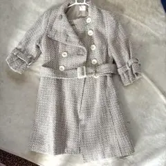 ツイード風ダブルブレストコート