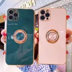 高級感　リング付き　iPhoneケース