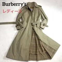 ［美品］トレンチコート　ロング　ベルト　裏ノバチェック　ライナー付　ベージュ