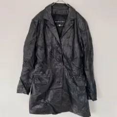 【希少・カナダ製】DIMITRI 羊革 レザーコート ブラック M ヴィンテージ