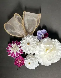 髪飾り　つまみ細工　成人式　七五三　浴衣　卒業式　結婚式