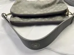 【美品】ラシット　グレー モノグラム ショルダーバッグ