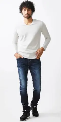 [ミッシェルクランオム] 日本製ブルーオーシャンデニムパンツM46値下げ不可