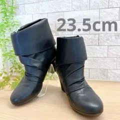 BALLY バリー ショートブーツ レザー ドレープ ブラック 本革 23.5のサムネイル