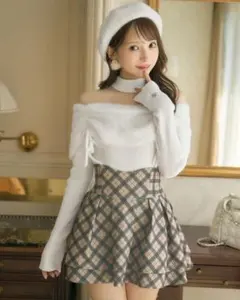 2026年最新】MichellMACARON フレアチェックスカートの人気アイテム