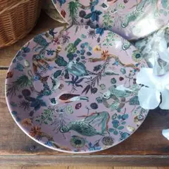 フランス ナタリーレテ 鳥柄 プレート 陶器 陶器の皿 廃盤