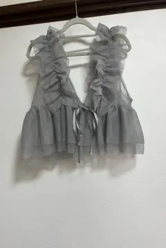 ROPE' PICNIC ロペピクニック フリルチュールビスチェ グレーのサムネイル