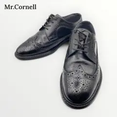 【ミスター コーネル】革靴 メンズ ブラック ウィングチップ レースアップ
