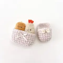 大小2点セット◎ミニチュアドール持ち運びおくるみケース◎ピンク　おふとんポーチ