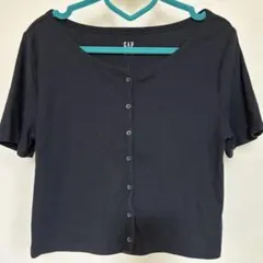 GAP クロップド丈リブ 半袖シャツのサムネイル