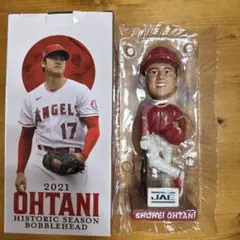 【優勝記念/新品未使用】大谷翔平2021年ヒストリックシーズン記念ボブルヘッドのサムネイル