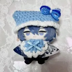 にじぱぺっと 猫耳ニット帽 スタイ 水色