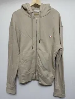 MAISON KITSUNÉ ベージュ フルジップパーカー Lサイズ