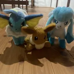 ポケモンセンターオリジナル ぬいぐるみ グレイシア、イーブイ、シャワーズ
