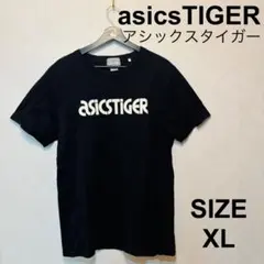 asicstiger アシックスタイガー　ブラック　ロゴ入りTシャツ XLのサムネイル